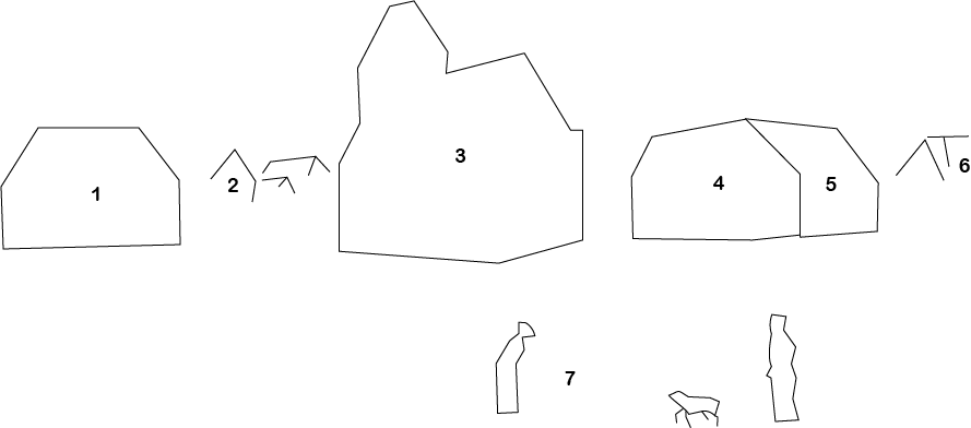 tekening van objecten op het schilderij